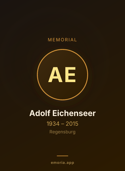 Memorial portrait of Adolf Eichenseer