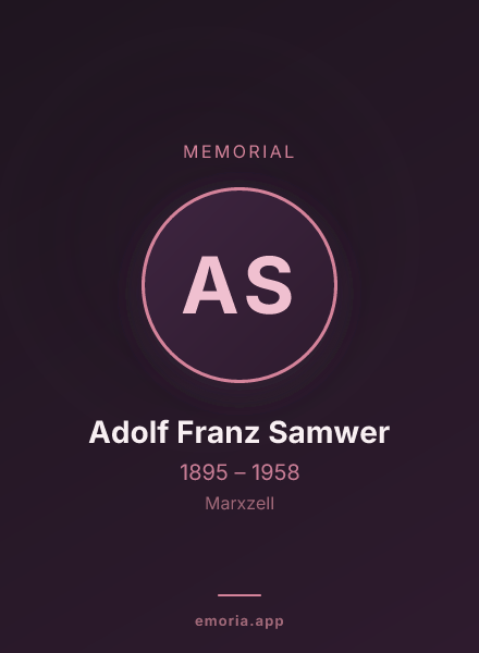 Memorial portrait of Adolf Franz Samwer