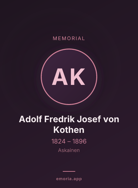 Memorial portrait of Adolf Fredrik Josef von Kothen