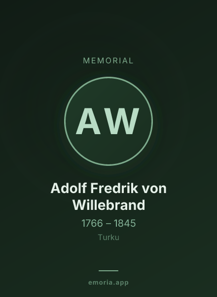 Memorial portrait of Adolf Fredrik von Willebrand
