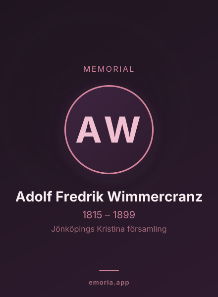 Memorial portrait of Adolf Fredrik Wimmercranz
