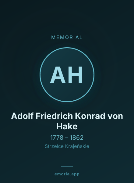 Memorial portrait of Adolf Friedrich Konrad von Hake