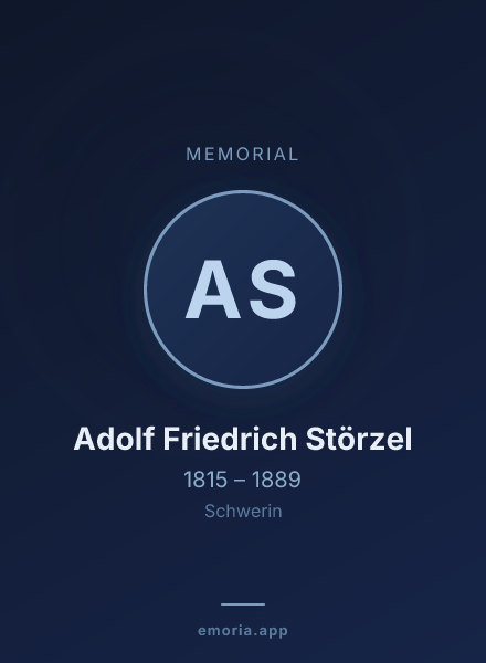 Memorial portrait of Adolf Friedrich Störzel