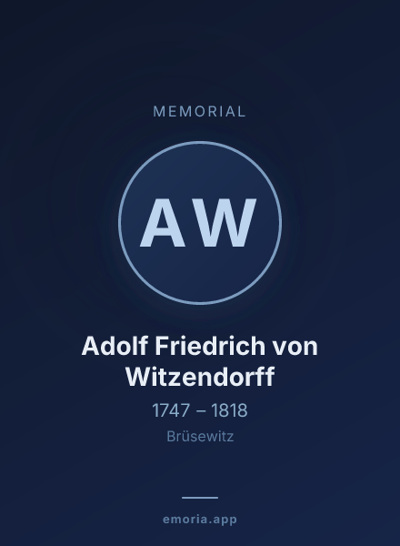 Memorial portrait of Adolf Friedrich von Witzendorff