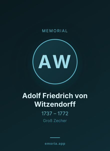 Memorial portrait of Adolf Friedrich von Witzendorff