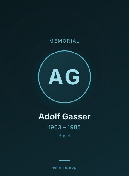 Memorial portrait of Adolf Gasser