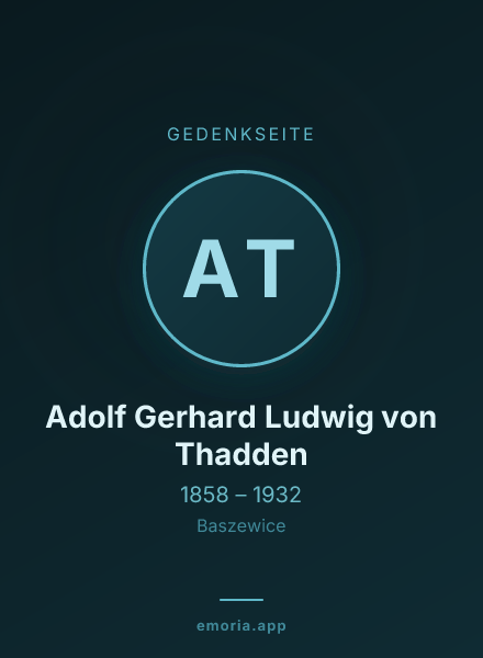 Gedenkportrait von Adolf Gerhard Ludwig von Thadden