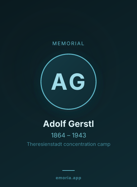 Memorial portrait of Adolf Gerstl