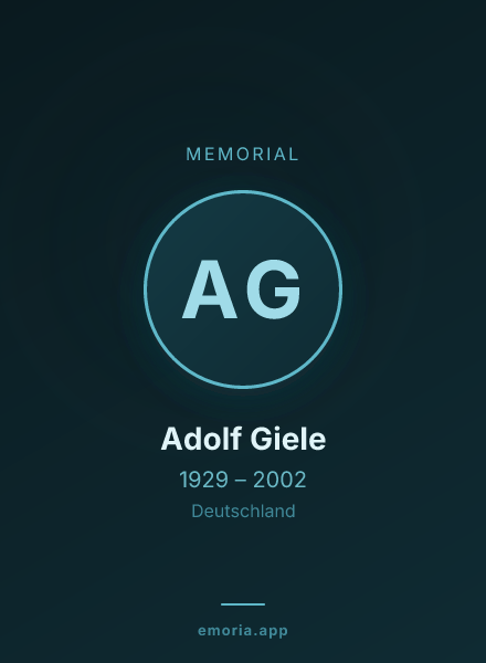 Memorial portrait of Adolf Giele