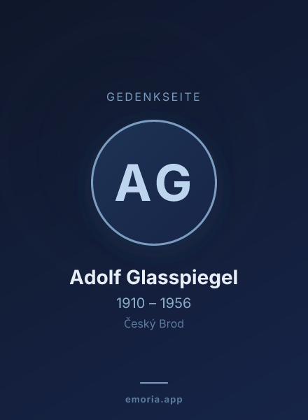 Gedenkportrait von Adolf Glasspiegel