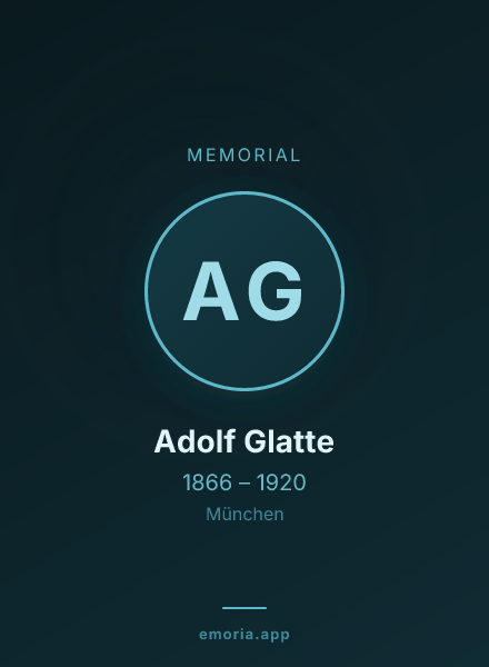 Memorial portrait of Adolf Glatte