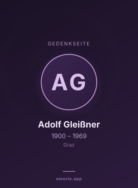 Gedenkportrait von Adolf Gleißner