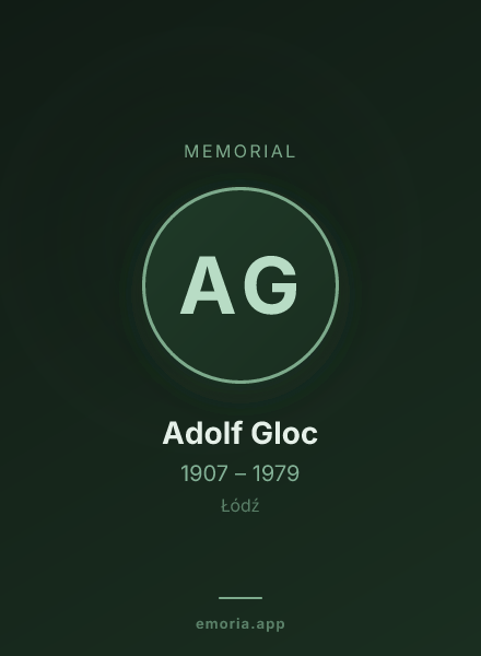 Memorial portrait of Adolf Gloc