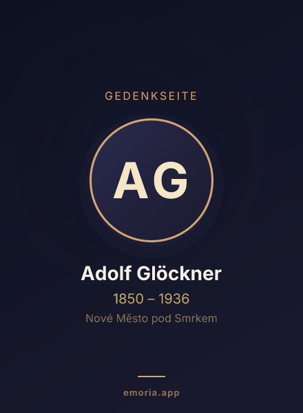 Gedenkportrait von Adolf Glöckner