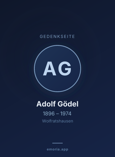 Gedenkportrait von Adolf Gödel
