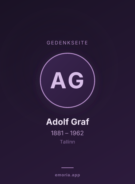 Gedenkportrait von Adolf Graf