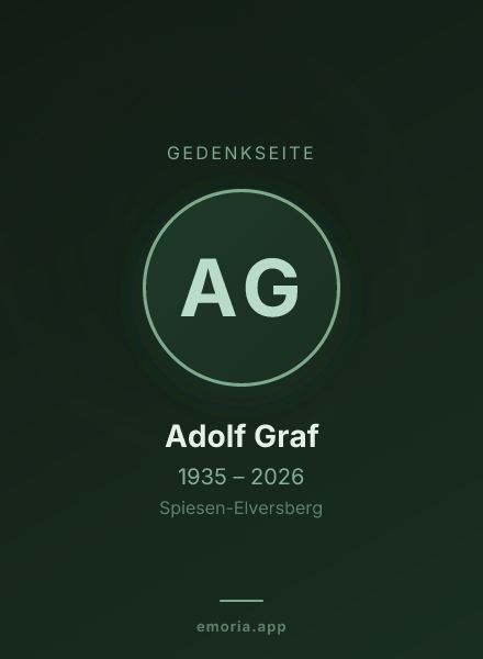Gedenkportrait von Adolf Graf