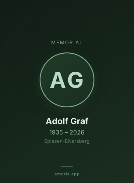 Memorial portrait of Adolf Graf