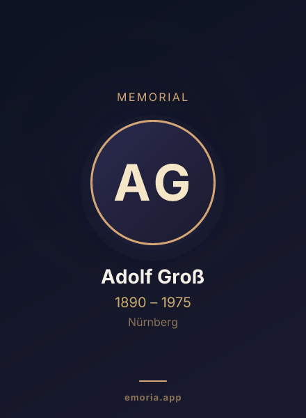 Memorial portrait of Adolf Groß