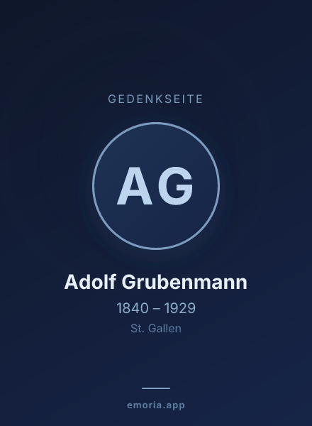 Gedenkportrait von Adolf Grubenmann