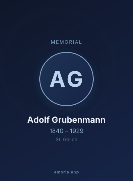 Memorial portrait of Adolf Grubenmann