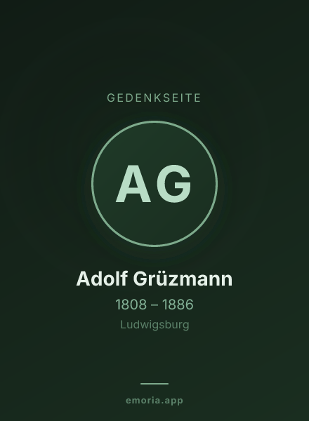 Gedenkportrait von Adolf Grüzmann