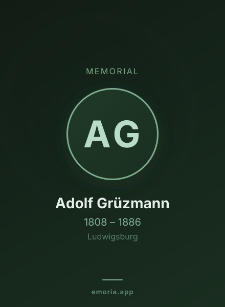 Memorial portrait of Adolf Grüzmann