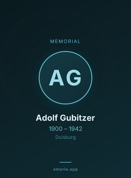 Memorial portrait of Adolf Gubitzer