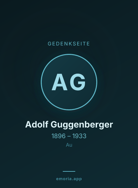 Gedenkportrait von Adolf Guggenberger