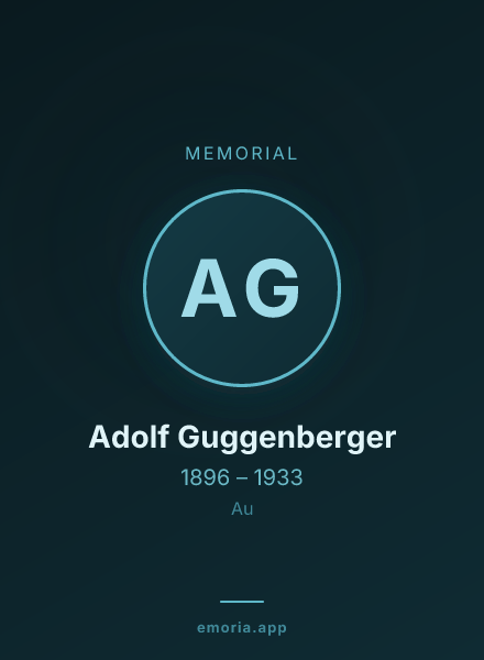 Memorial portrait of Adolf Guggenberger