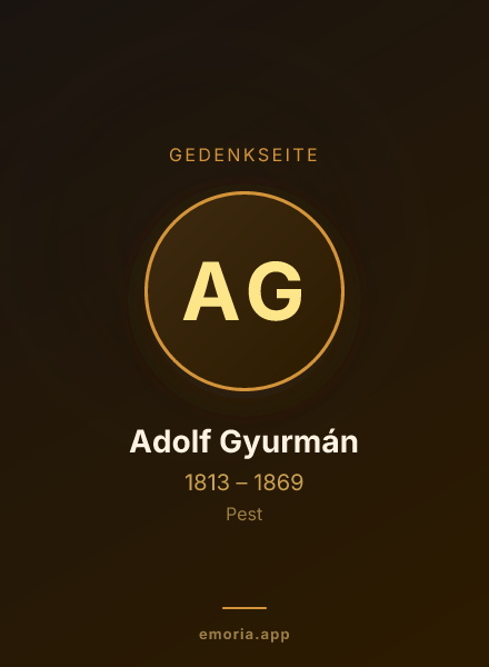 Gedenkportrait von Adolf Gyurmán