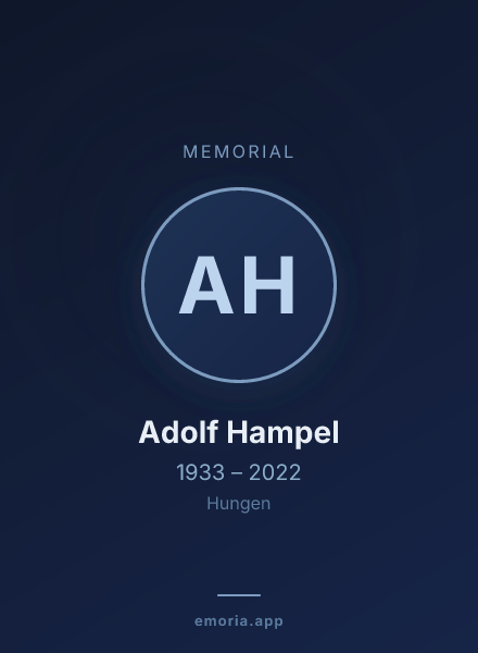 Memorial portrait of Adolf Hampel