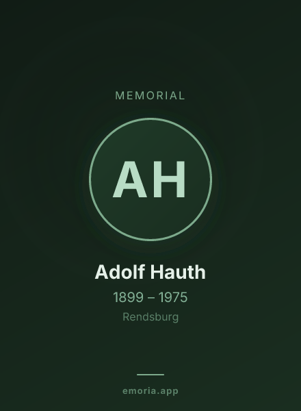 Memorial portrait of Adolf Hauth