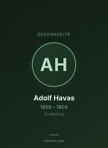 Gedenkportrait von Adolf Havas