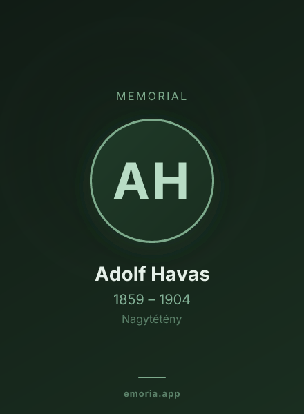 Memorial portrait of Adolf Havas