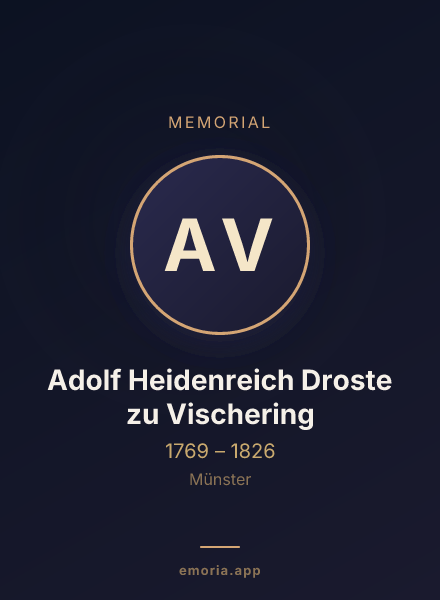 Memorial portrait of Adolf Heidenreich Droste zu Vischering