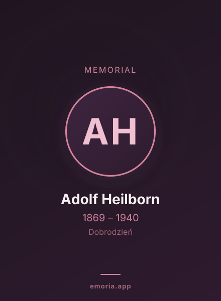 Memorial portrait of Adolf Heilborn