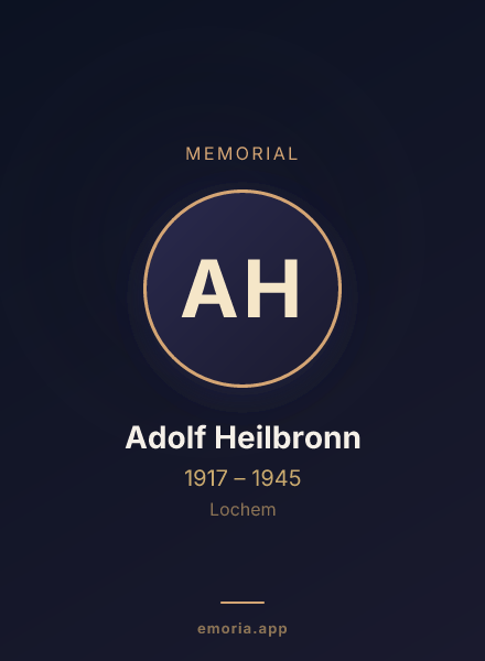 Memorial portrait of Adolf Heilbronn