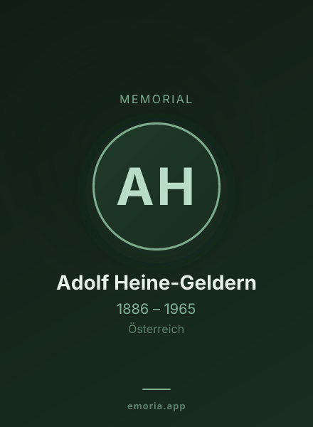 Memorial portrait of Adolf Heine-Geldern