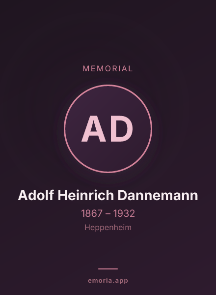 Memorial portrait of Adolf Heinrich Dannemann