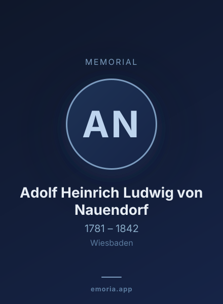 Memorial portrait of Adolf Heinrich Ludwig von Nauendorf