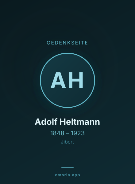 Gedenkportrait von Adolf Heltmann