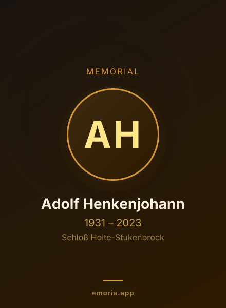 Memorial portrait of Adolf Henkenjohann