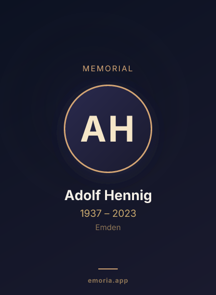 Memorial portrait of Adolf Hennig