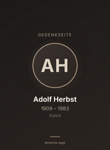 Gedenkportrait von Adolf Herbst