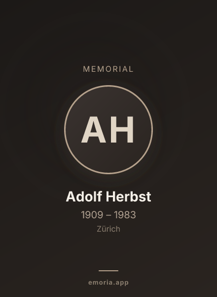 Memorial portrait of Adolf Herbst
