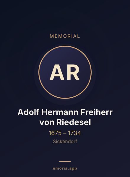 Memorial portrait of Adolf Hermann Freiherr von Riedesel