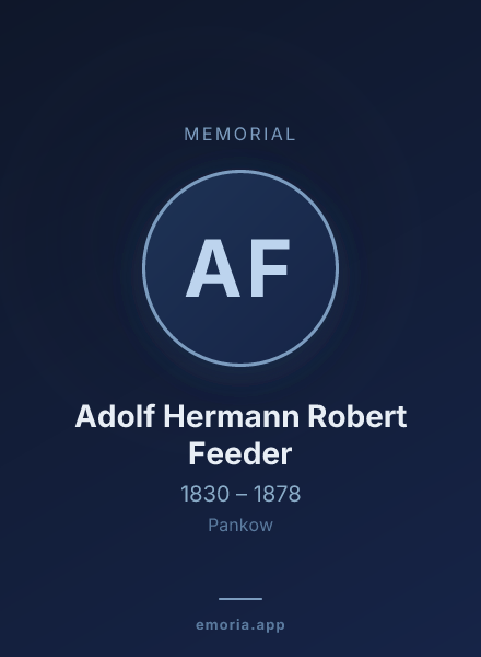 Memorial portrait of Adolf Hermann Robert Feeder