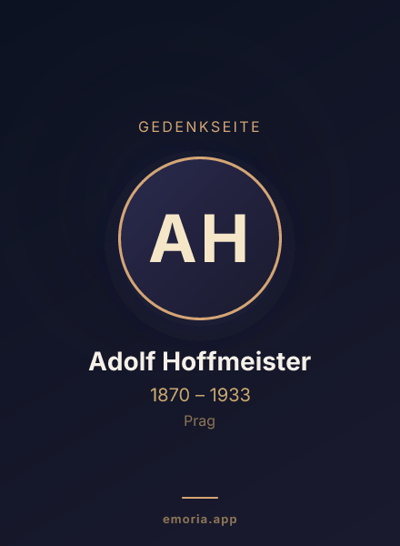 Gedenkportrait von Adolf Hoffmeister