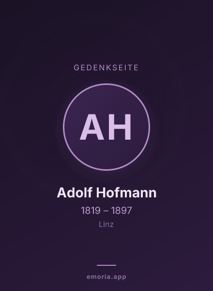 Gedenkportrait von Adolf Hofmann